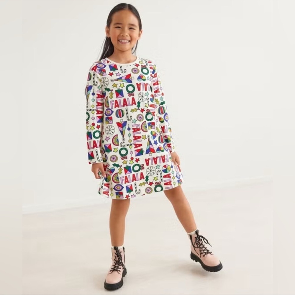 Hanna Andersson Falalala Christmas Dress size 4
